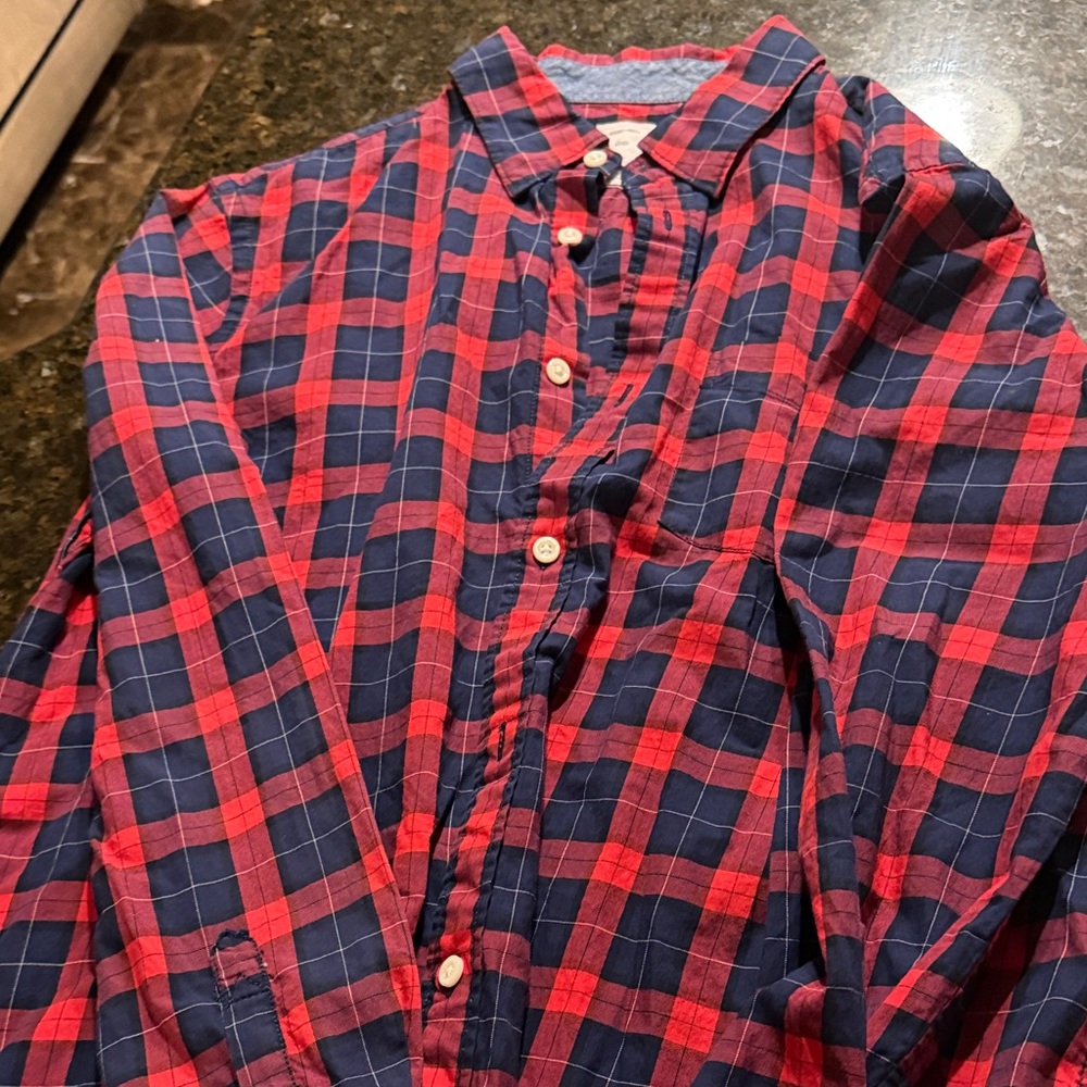 GAP Red and Blue Checkered Casual Shirt